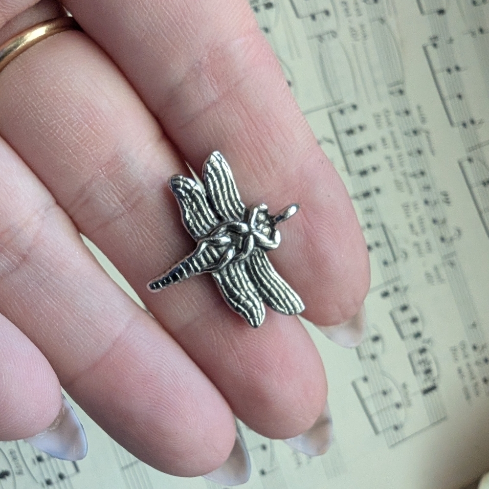 Silvertone Dragonfly Pendant